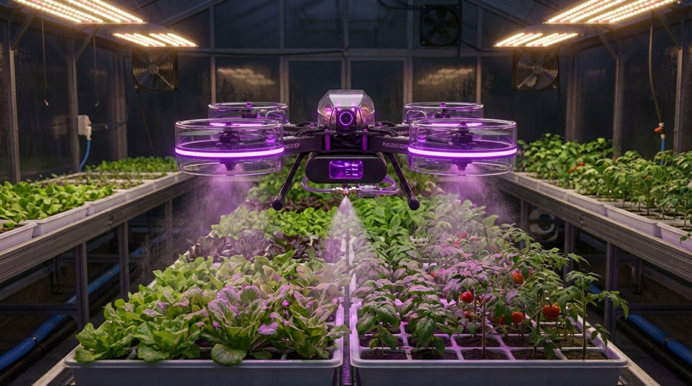 Школьная теплица с автоматизированным опрыскиванием